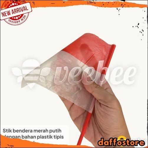 COD Stik Bendera Plastik Tipis B. Pernak pernik agustus. Dekorasi agustus. Bendera
