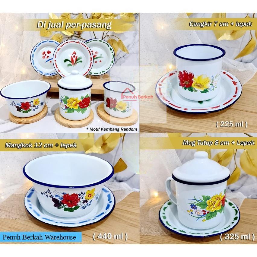 CANGKIR SENG+LEPEK/ MUG SENG+LEPEK/ MANGKOK SENG+LEPEK JADUL ENAMEL/ HRG-SET SESUAI VARIASI -PBW