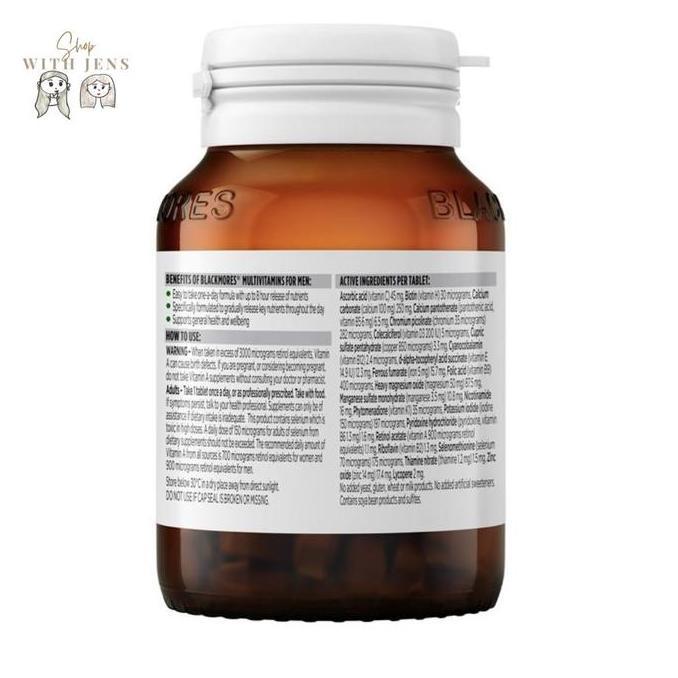 eko_storebookck - Blackmores Multivitamins For Men Sustained Release 60 Tablets | Suplemen Kesehatan