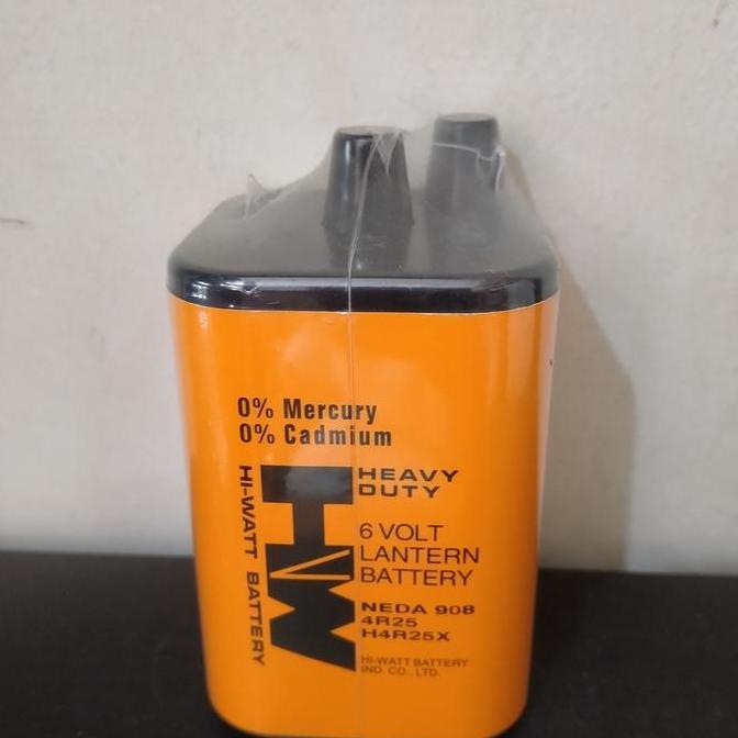 TERMURAH - Battery   6v  Heavy Duty lantern baterai H4R25 HW Hi-Watt 6v