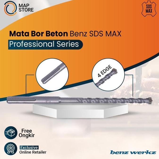 SDS MAX 4-edge 30mm x 340mm - Mata bor beton SDS Max Benz Werkz