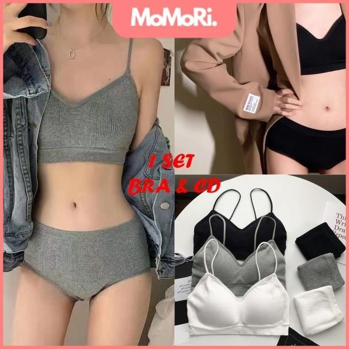 Promo Bra Set BH dan CD Wanita 1 set Pakaian dalam perempuan bh sport COD