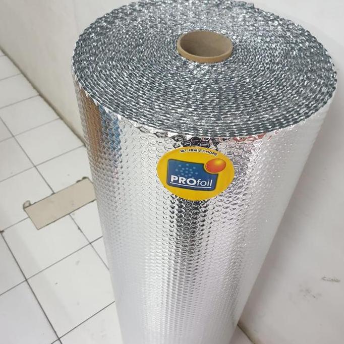 ALUMUNIUM BUBBLE FOIL ALUMINIUM BUBBLE FOIL PEREDAM PANAS ATAP RUMAH 4MM DOUBLE SIDE INSULASI PANAS 