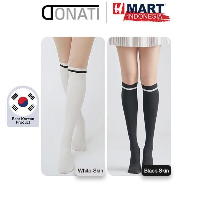 Promo DONATI Crotchless Two Tone Golf Stocking Stripe 15D 80D Non Slip - Stocking Golf Wanita COD