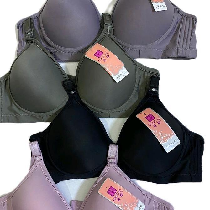 Promo Bra Lingcao B5 | Bh Busa Cup B Nyaman Tanpa Kawat | Bra Wanita Lingcao Original Kait 3 Cup bes