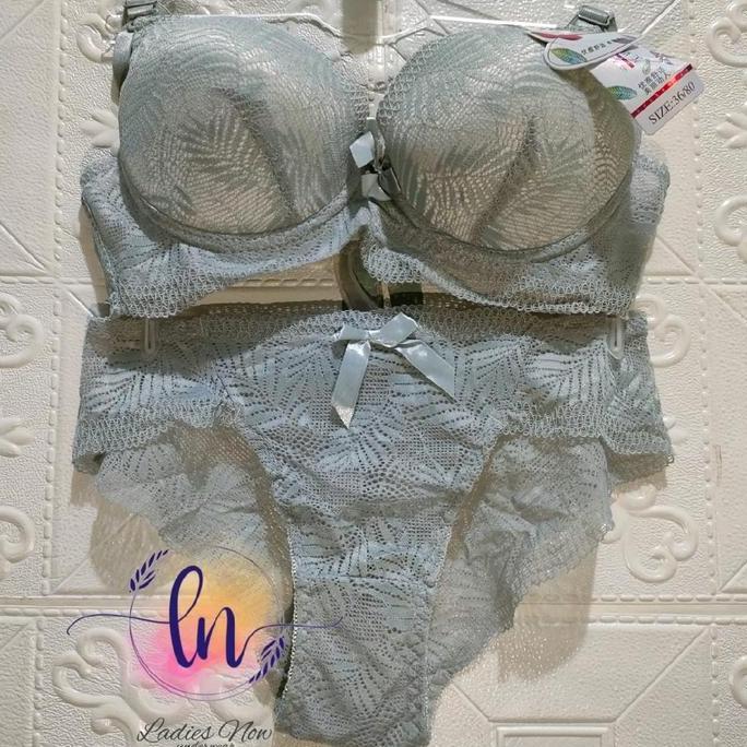 Promo Bh Dan Cd Satu Stel Pakaian Dalam Wanita BRA + CD Bh Busa Renda Setelan Motif COD