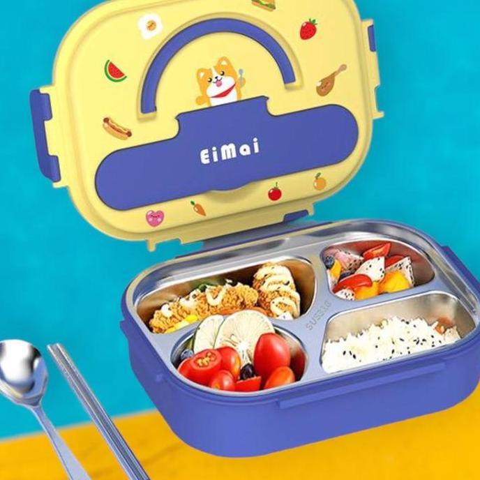 Kotak Bekal Anak Karakter Shiba Inu Kotak Makan Stainless Steel Motif Panda Lunch Box Set Panda Shib
