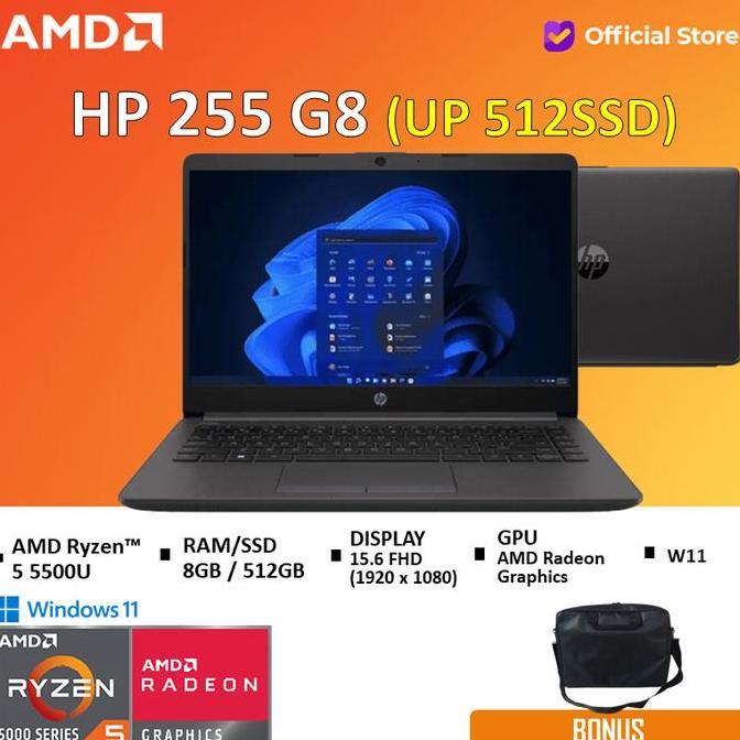 HP 255 G8 RYZEN 5 5500U 8GB / 16GB 256SSD / 512SSD W11 15" FHD SLIM