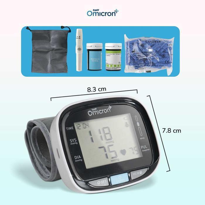 Omicron Tensimeter Digital Pengukur Tekanan Darah Gula Darah - Gup-W5