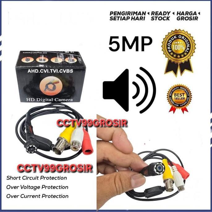 Kamera Cctv MINI AHD 5MP LED Audio Pin Hole Spy Camera Super kecil Full HD 1080P Promo Premium
