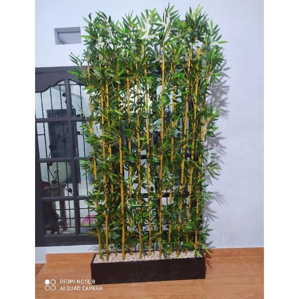 Bambu Partisi Penyekat Ruangan 2M - Bambu Partisi Hiasan Dekorasi Rumah - Bambu Partisi Artificial -