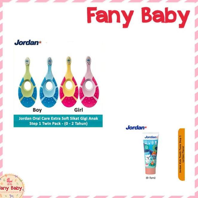 Jon Oral Care Kids Step 1 Twin Extra Soft Sikat Gi 02 Years