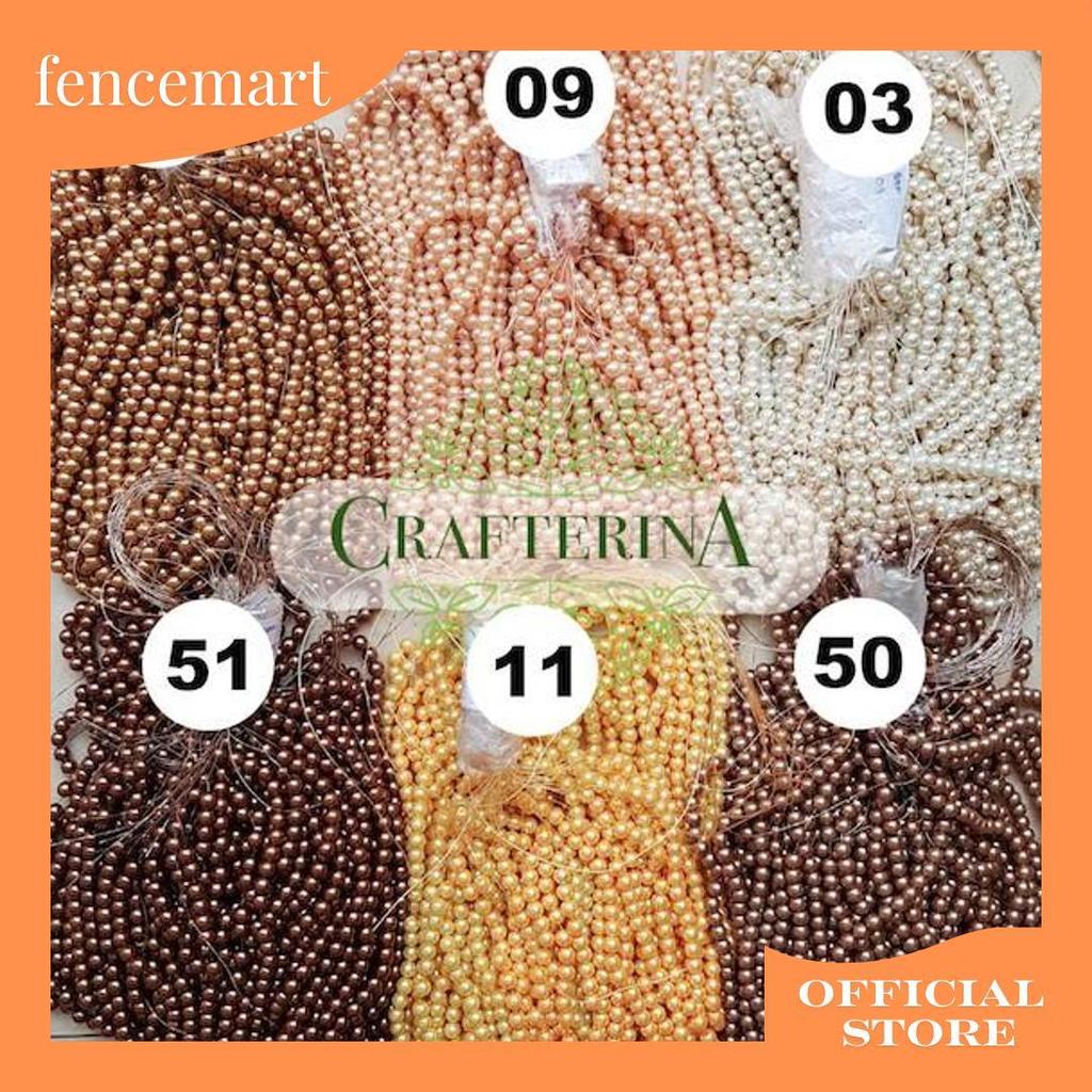 Mutiara Sintetis Berat 8Mm Varian 1 / Mutiara Berat / Mutsin / Mutiara Tasbih Berat C Cod