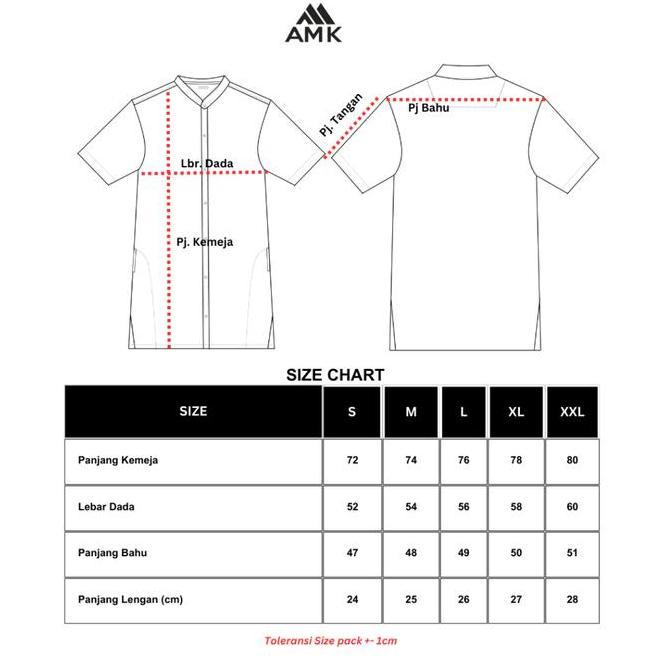 Amk Baju Koko Pria Lengan Pendek Kk Tareeq S/S Putih