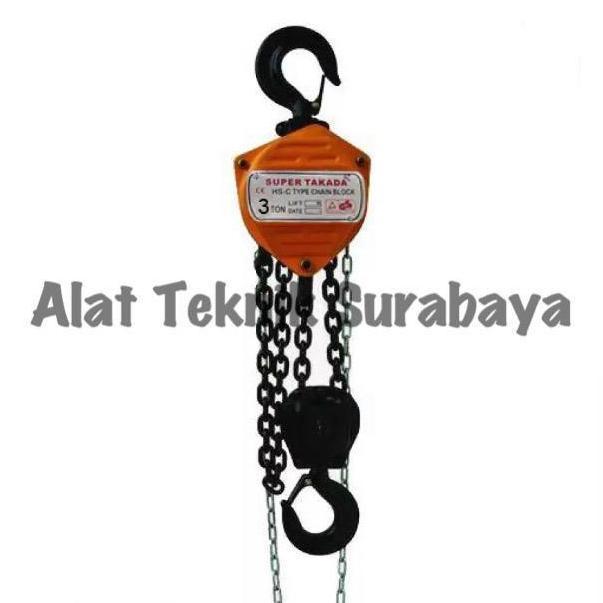 Premium CHAIN BLOCK SUPER TAKADA 5 T TON X 5 M METER 5T 5M TAKEL TACKLE BLOK KATROL KEREKAN BARANG K