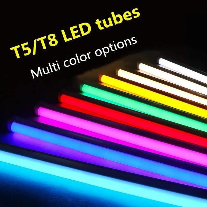Lampu TL Neon T5 LED 6 Watt 30cm/60cm Warna Warni / Lampu Neon LED TUBE