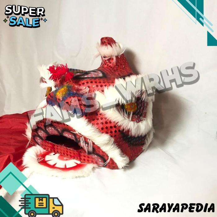 Barongsai Anak Dewasa Bahan Karton Tebal Kokoh Barongsai Kedip Br 1107