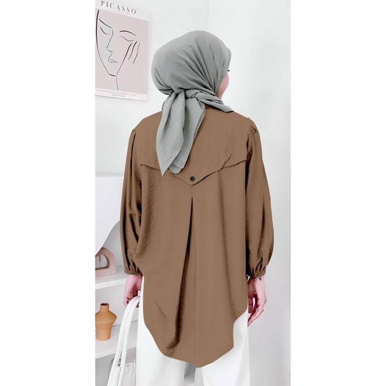 Gumarashop - Kemeja Wanita Korea Style Kemeja Kt Wanita Oversize Ld120-Ld140Cm/Atasan Kemeja Wanita 