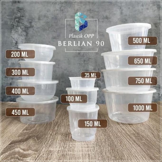 Mangkok Plastik Bulat 400 ml Mangkok Es Buah Thinwall Cup Bulat