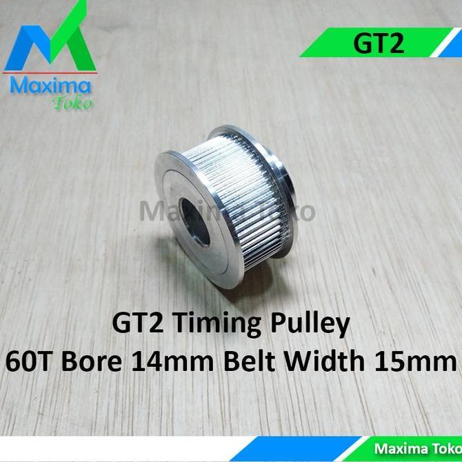 GT2 Timing Pulley Gigi 60 Teeth Bore 14mm 2GT 60T 14 mm Belt 15mm