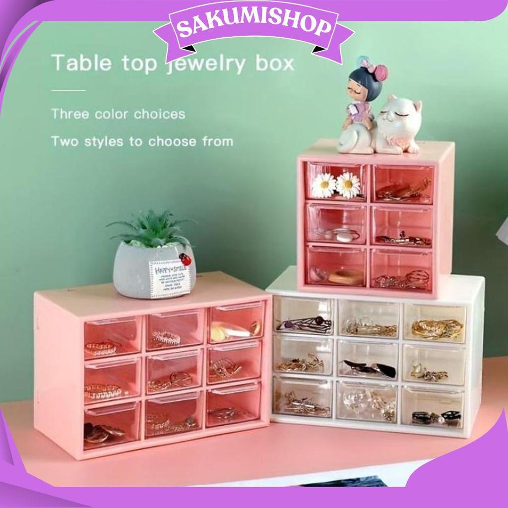 Kotak Laci / Rak Laci Penyimpanan / Laci Mini Serbaguna / Lemari Kotak Perhiasan / Rak Aksesoris Sek