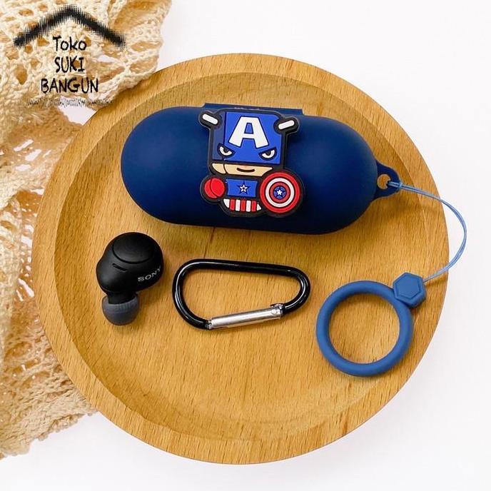 Case Sony WF-C510 Rubber CARTOON HEROES Silicone Cover Casing Pouch Protector WFC510 WF C510 murah