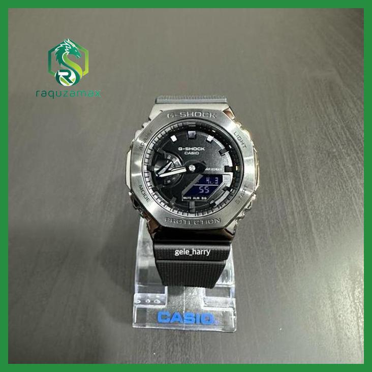 (ORIGINAL) CASIO GSHOCK GM 2100BB-1ADR / GM 2100BB-1 STAINLES METAL STEEL BEZEL JAM TANGAN PRIA WANI