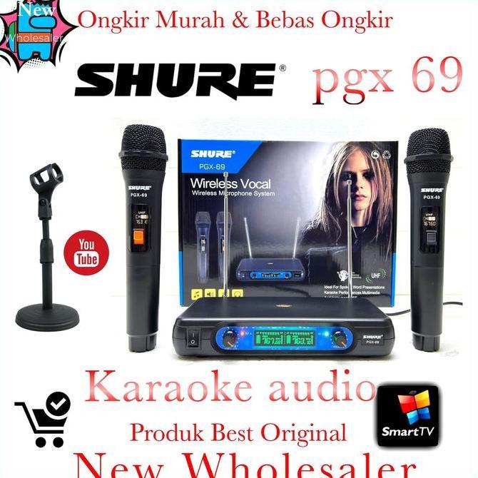 Mic Karaoke Wireless Shure Pgx69 Support Smart Tv
