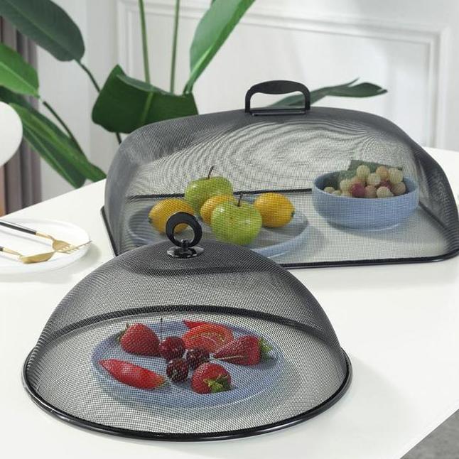 Aesthetic Food Cover Tudung Saji Stainless Kotak Bulat