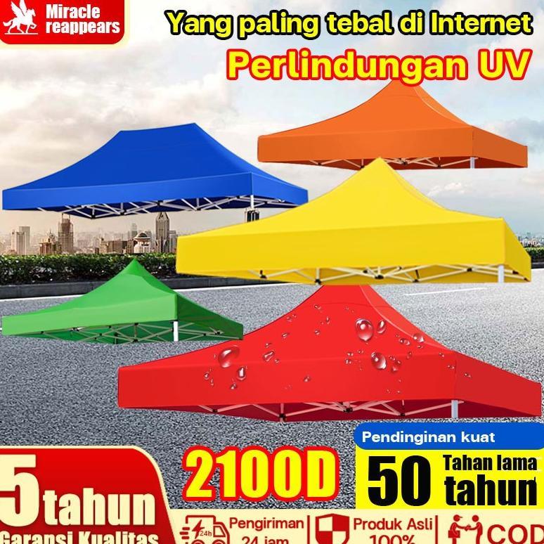 Ekstra Tebal 2100DTerpal Tenda Atap Tenda Lipat Atap Tenda Jualan Tenda Lipat Kain Tenda 2x2/2x3/3x3