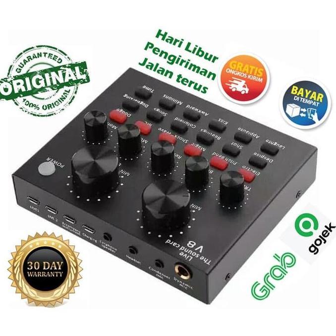 SOUNDCARD V8 MIXER V8 SOUND CARD V8 MIXER AUDIO USB EXTERNAL SOUNDCARD ORIGINAL DAN TERPERCAYA