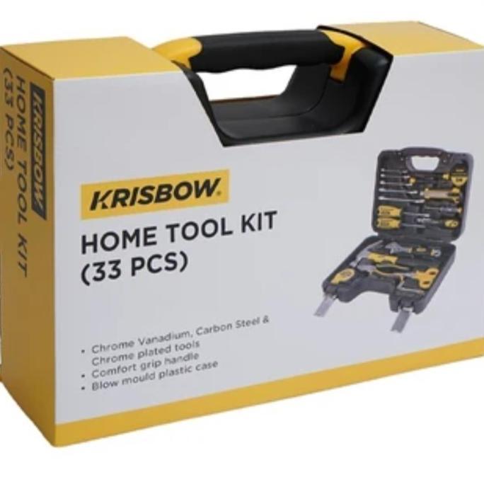 krisbow tool kit set kunci perkakas mekanik dengan tool box 33 pcs original