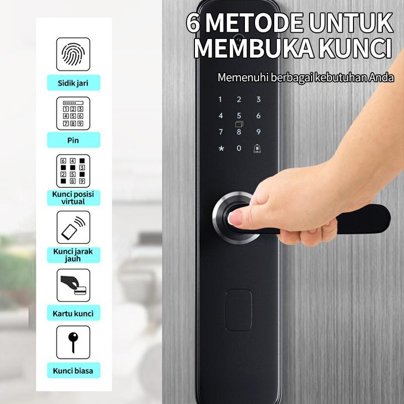 Kunci Digital Pintar/Kunci Pintu Sidik Jari/Kunci Pintu Elektronik Keamanan /Kunci Pintu Kata Sandi 