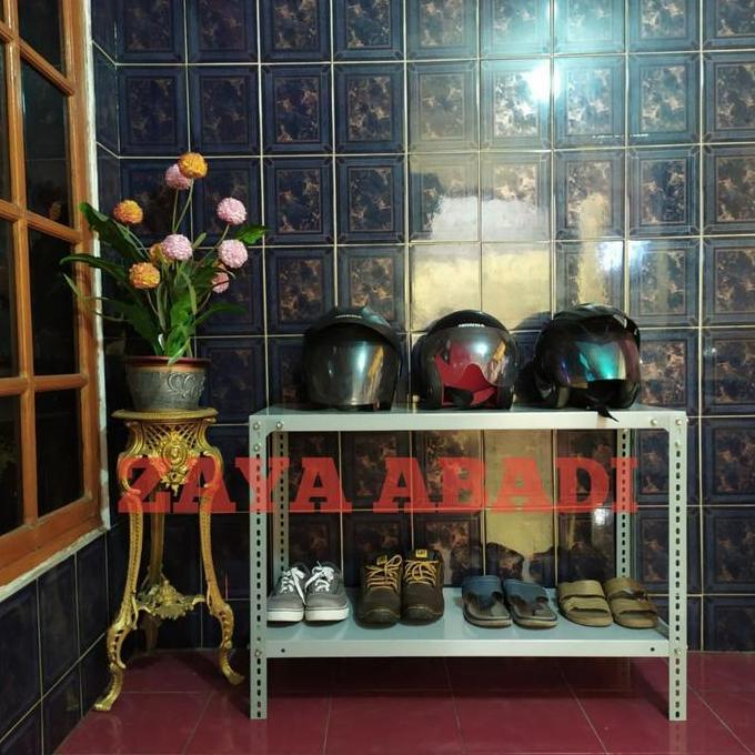 TERLARIS - Rak Besi Meja Kompor Sepatu Aquarium 2 Susun Ambalan 100 x 30 x 70cm