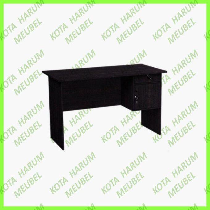 TERBARU - meja kerja ketik tulis 1/2 biro panjang 120 cm kayu hitam bandung