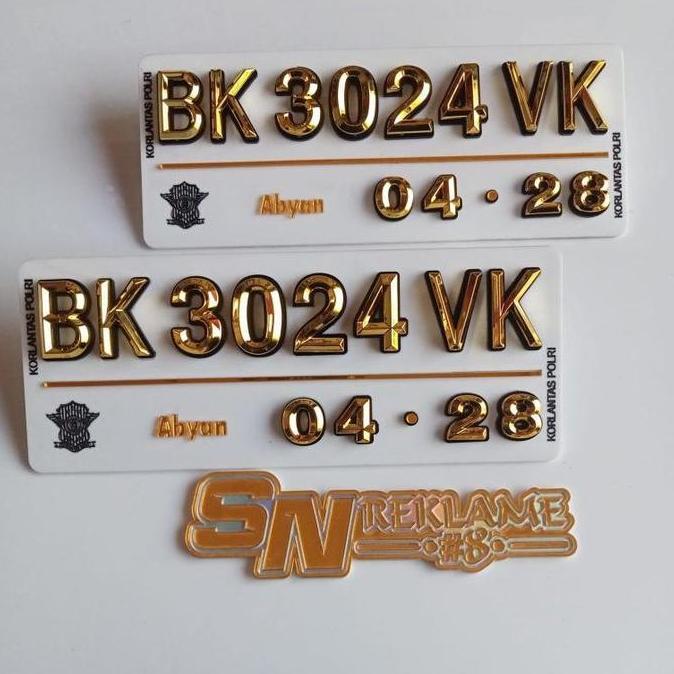 Plat Nomor timbul sultan baut tanam sepeda motor, plat nomor timbul angka, plat nomor sultan motor, 