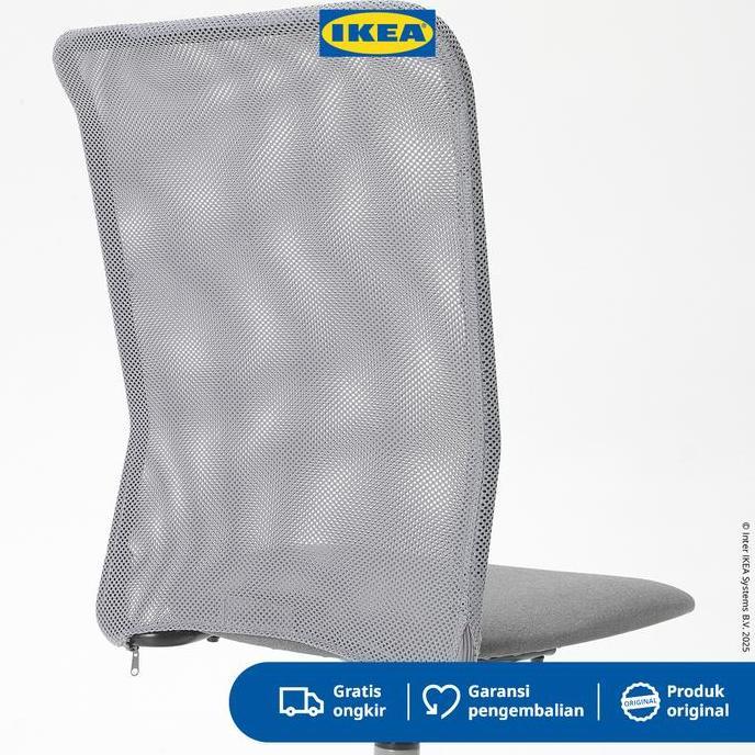 TERLARIS - IKEA TOBERGET Kursi Kerja Putar Abu-Abu Adjustable