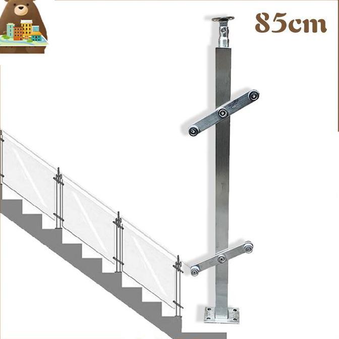 TERLARIS - 85cm Tiang Railing Tangga Stainless Tangga Stenlis Sus 201