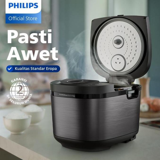 Philips Digital Rice Cooker Magicom 1.8 L HD 4812 - 3000 Digital Series Premium HD4812/31 - Hitam - 