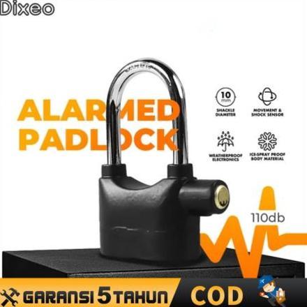 ORIGINAL Gembok Alarm Suara Anti Maling / Gembok Anti Maling/ Gembok Anti Pencuri untuk Mobil Motor