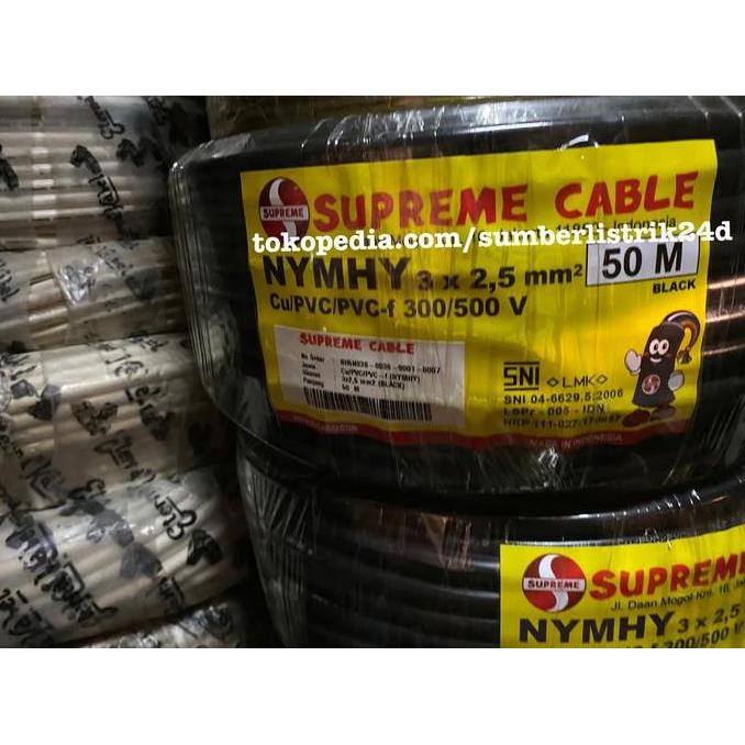 Promo KABEL SERABUT nyy hy 3x2,5 RAMBUT NYYHY 3 x 2.5 SUPREME 50m 3x2.5 2,5 Diskon