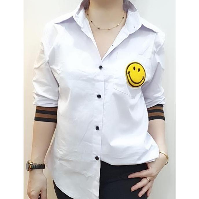 DR216 - Blouse Wanita Katun Stretch - Kemeja Wanita - baju Atasan Wanita - baju putih wanita - atasa
