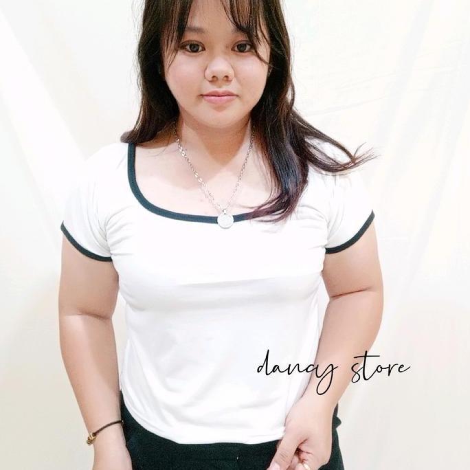 DV366 - DS-27/Crop Top Big Size/ Atasan Wanita Murah Baju Crop Melar Army Kaos