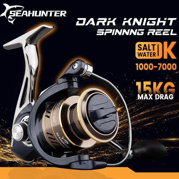 RyobiSeasir x SeaHunter DK1000-7000 Reel Pancing Full Besi Semua Logam Memutar Gulungan Pancing 1000
