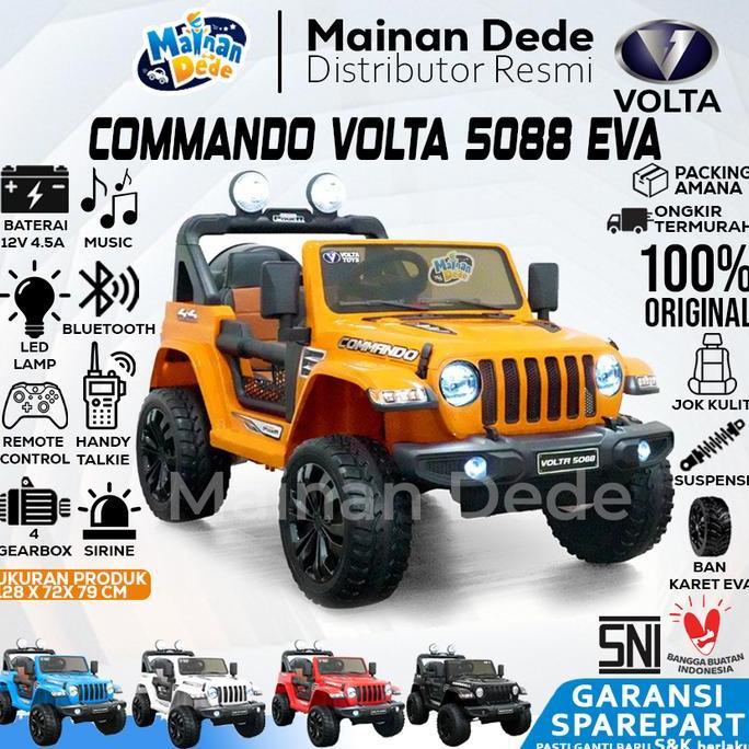 Mainan Mobil Aki Anak Jeep Commando SHP Volta 5088