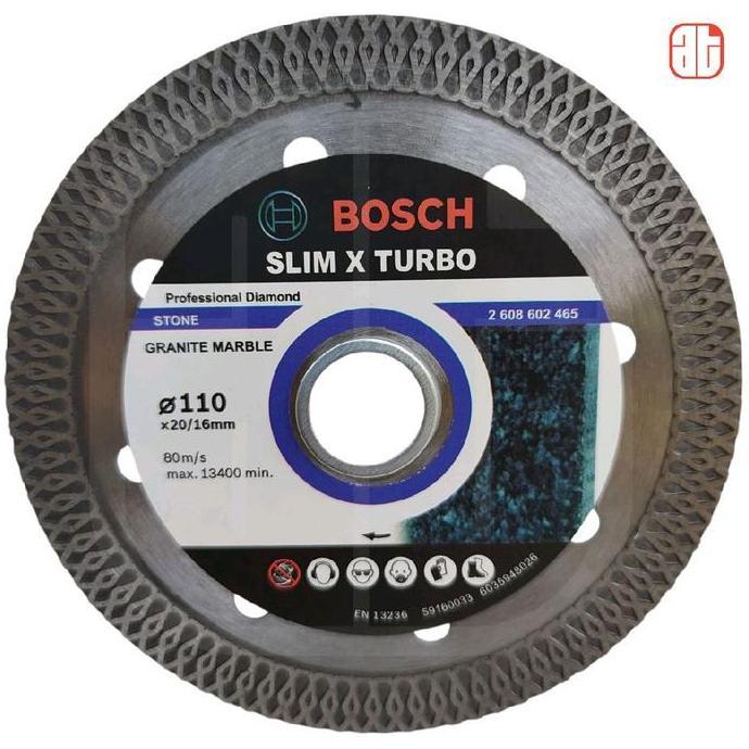 Mata Pisau Potong Granit Bosch 110mm Slim X Turbo Diamond Blade Alat Potong Batu Marmer Keramik Cutt