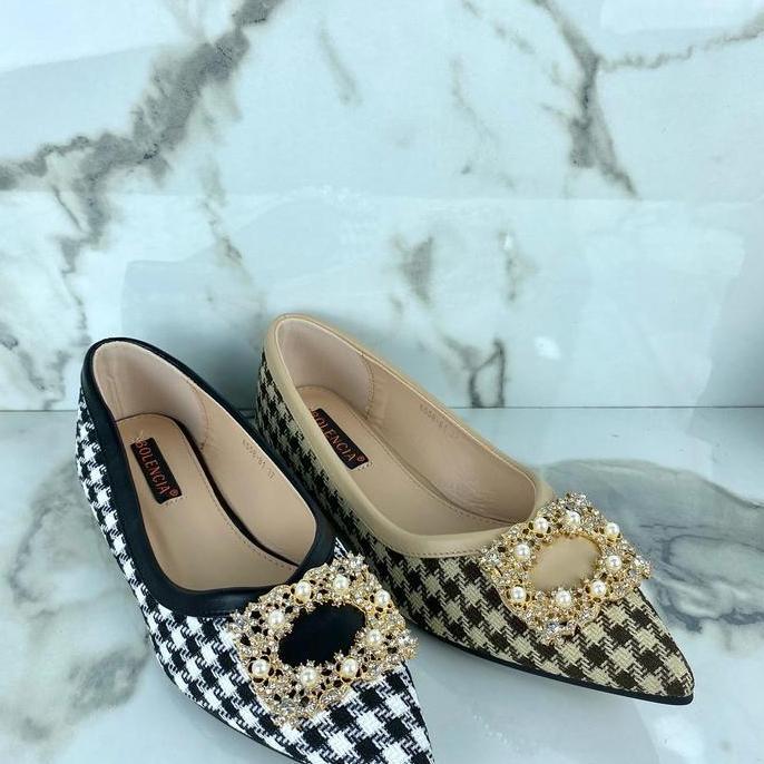 Bolencia Sepatu wanita flat shoes 6559-B1 import Size 36-40 panses flat shoes sandal flat