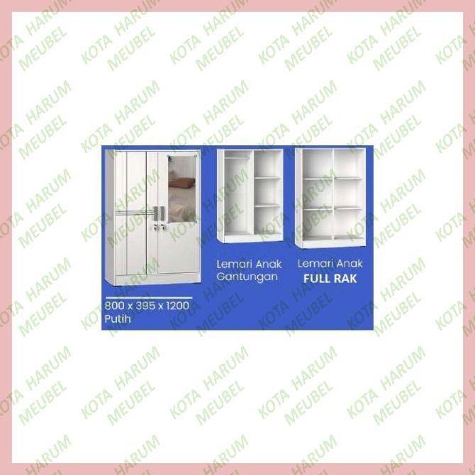 PROMO DISKON - lemari kayu 2 pintu baju pakaian pendek 120 cm olympic lily bandung