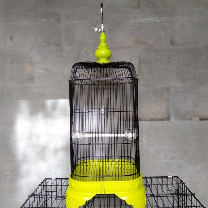 sangkar burung lovebird, kenari, besi kotak oval,import