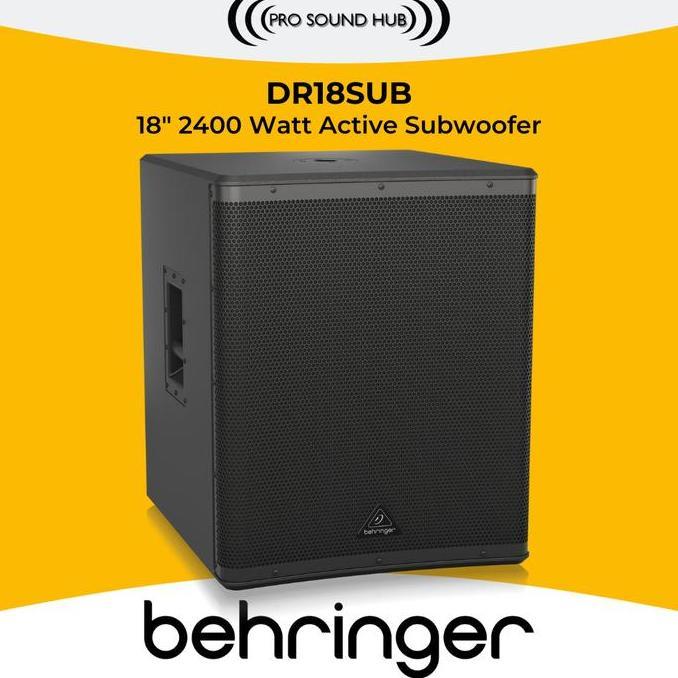 BEHRINGER DR18SUB DR 18 SUB ACTIVE SUBWOOFER AKTIF 18" 2400 WATT ORIGINAL DAN TERPERCAYA